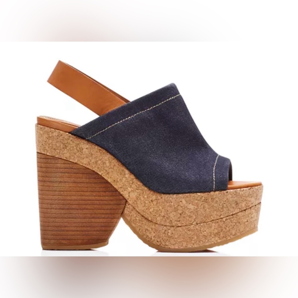 See by Chloé Women's Fa-Edith Cork Platform Wedge Sandals 37
